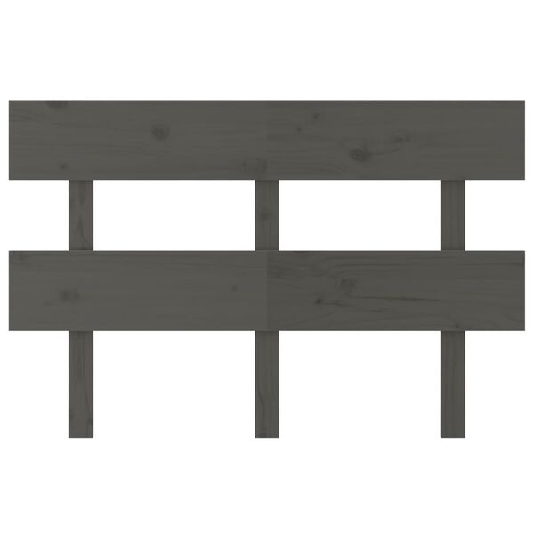 vidaXL Kopfteil Grau 138x3x81 cm Massivholz Kiefer