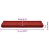vidaXL Stufenmatten 30 Stk. 65x21x4 cm Rot Rechteckiger Rand