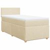 vidaXL Boxspringbett mit Matratze Creme 90x200 cm Stoff