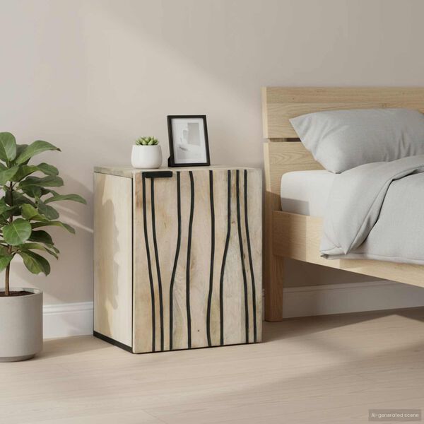 vidaXL Waschbeckenschrank mit T&uuml;r Wei&szlig; 38 x 33,5 x 48 cm Holzwerkstoff