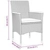 vidaXL Garten Essgruppe mit Kissen 5 pcs Grau Poly-Rattan