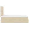 vidaXL Ottoman-Bett mit Matratze Creme 120x190 cm Stoff