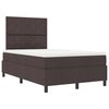 vidaXL Boxspringbett mit Matratze Dunkelbraun 120 x 190 cm Stoff