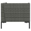vidaXL 3-tlg. Garten-Lounge-Set Dunkelgrau Halbrundes Poly Rattan