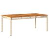 vidaXL 9-tlg. Garten-Essgruppe mit Kissen Beige Poly Rattan