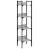 vidaXL B&uuml;cherregal 4 B&ouml;den Grau Sonoma 35x30x138,5 cm Holzwerkstoff