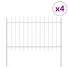 vidaXL Gartenzaun WOERDEN 4 stk. 6,8 x 0,8 m Pulverbeschichteter Stahl