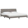 vidaXL Bett mit Matratze Taupe 200x200 cm Stoff