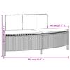 vidaXL Whirlpool-B&auml;nke mit Auflagen 2 Stk. Grau Poly Rattan