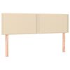 vidaXL Boxspringbett mit Matratze Creme 140x190 cm Stoff