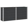 vidaXL Hochbeet Schwarz 200 x 50 x 91 cm alu.