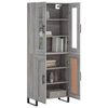 vidaXL Highboard Grau Sonoma 69,5x34x180 cm Holzwerkstoff