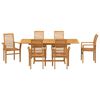 vidaXL Garten Essgruppe 7 pcs Braun 200 x 100 x 75 cm Massivholz Teak