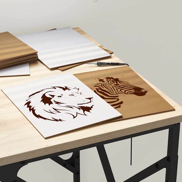 vidaXL Dekoplatten 50 pcs Wei&szlig; 15 x 21 x 0,27 cm Holzwerkstoff