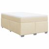 vidaXL Boxspringbett mit Matratze Creme 120x200 cm Stoff