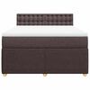 vidaXL Boxspringbett mit Matratze Dunkelbraun 140x190 cm Stoff