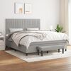 vidaXL Boxspringbett mit Matratze Hellgrau 160x200 cm Stoff