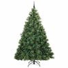 vidaXL K&uuml;nstlicher Weihnachtsbaum mit 300 LEDs Gr&uuml;n 240 cm PE und PVC