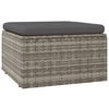 vidaXL 4-tlg. Garten-Lounge-Set mit Kissen Grau Poly Rattan