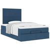 vidaXL Ottoman-Bett mit Matratze Blau 120x200 cm Stoff