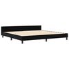 vidaXL Boxspringbett mit Kopfteil Schwarz 200 x 200 cm Samt