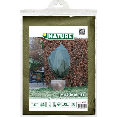 Nature Wintervlies-Frostschutzhaube 3 Stk. 50 g/m² 100x50 cm Grün