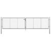 vidaXL Gartentor verzinkter Stahl 400 x 75 cm Silber