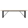 vidaXL Couchtisch O-Gestell 160x40x45 cm Massivholz Kiefer & Stahl