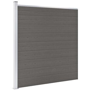 vidaXL Gartenzaun WPC 175x186 cm Grau