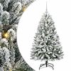 vidaXL Künstlicher Weihnachtsbaum Grün und Weiß 120 cm PVC und Metall