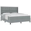 vidaXL Boxspringbett mit Matratze Hellgrau 180 x 200 cm Stoff