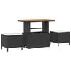 vidaXL Garten-Sofa-Set 10 pcs Schwarz Poly-Rattan