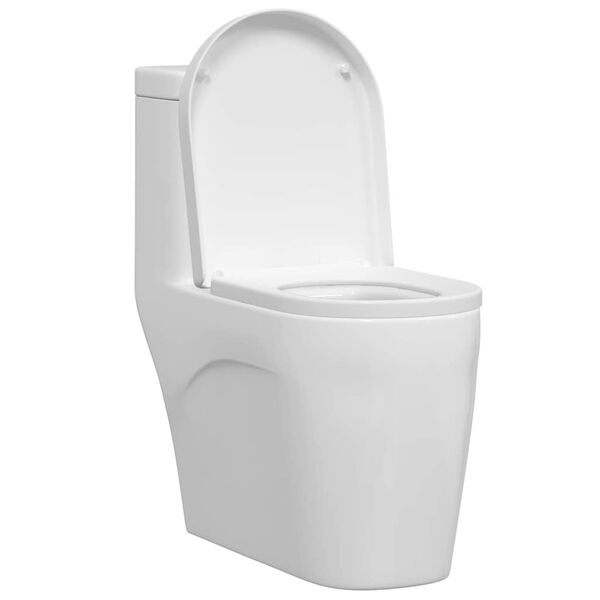 vidaXL Toilettensitz Verstellbar Wei&szlig; 48 x 36,5 x 4,5 cm Polypropylen
