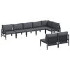 vidaXL Garten-Sofa-Set mit Kissen 8 pcs Anthrazit Stahl