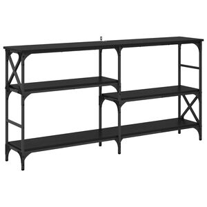 vidaXL Konsolentisch Schwarz Eichen-Optik 150 x 29 x 76,5 cm