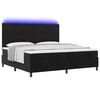 vidaXL LED Boxspringbett mit Matratze Schwarz 200 x 200 cm Stoff