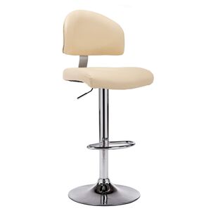 vidaXL Barhocker Cremewei&szlig; Kunstleder