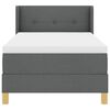 vidaXL Boxspringbett mit Matratze Dunkelgrau 200 x 90 cm Stoff