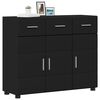 vidaXL Sideboard mit Regal Schwarz 88,5 x 30,5 x 73 cm Holzwerkstoff