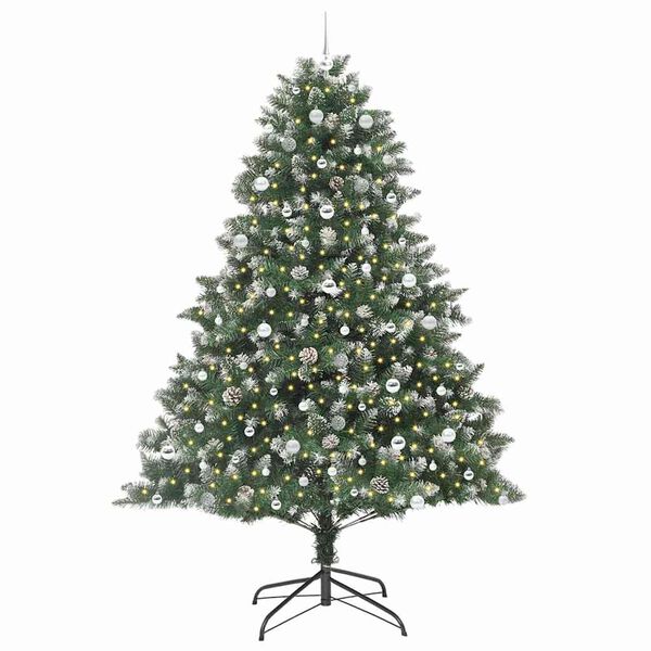 vidaXL Künstlicher Weihnachtsbaum mit 300 LEDs Grün 160 x 160 x 240 cm
