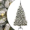 vidaXL K&uuml;nstlicher Weihnachtsbaum Gr&uuml;n und Wei&szlig; 180 cm PVC und Metall