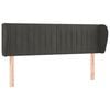 vidaXL Kopfteil mit Ohren Dunkelgrau 147x23x78/88 cm Samt