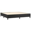 vidaXL Boxspringbett mit Matratze Schwarz 200x200 cm Kunstleder