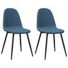 vidaXL Esszimmerst&uuml;hle 2 Stk. Blau Samt
