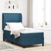 vidaXL Boxspringbett mit Matratze Dunkelblau 190 x 90 cm Polyester