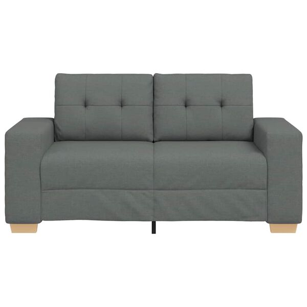 vidaXL Zweisitzer-Sofa Dunkelgrau 120 cm Stoff