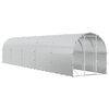 vidaXL H&uuml;hnerunterkunft Silber 1000 x 200 x 200 cm Verzinkter Stahl
