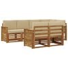 vidaXL Outdoor-Sofagarnitur 6 stk. Natur