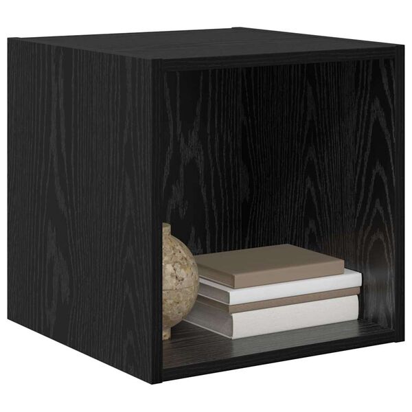 vidaXL Wandschrank Schwarz Eichen-Optik 37 x 37 x 37 cm Holzwerkstoff
