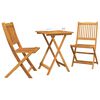 vidaXL Garten Bistro Set 3 pcs Braun Massivholz Akazie